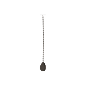 Z0645 Tomkin Tail Disk Bar Spoon with Muddler 300mm Gunmetal Leisure Coast Hospitality & Packaging