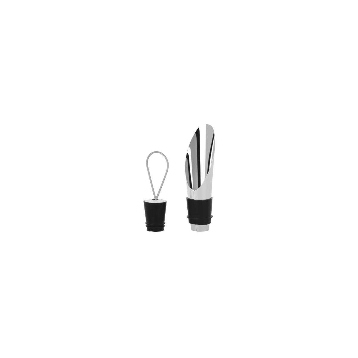 Z0720 Tomkin Wine Stopper with Pouring Spout Stainless Steel Leisure Coast Hospitality & Packaging