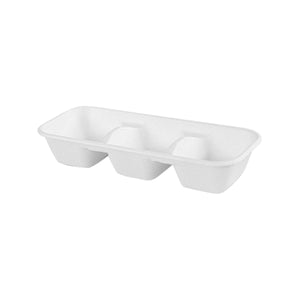 TR3 PacTrading 3 Compartment Tray 261x111x47mm Leisure Coast Hospitality Environmentally Friendly Disposable Takeaway Food Packaging